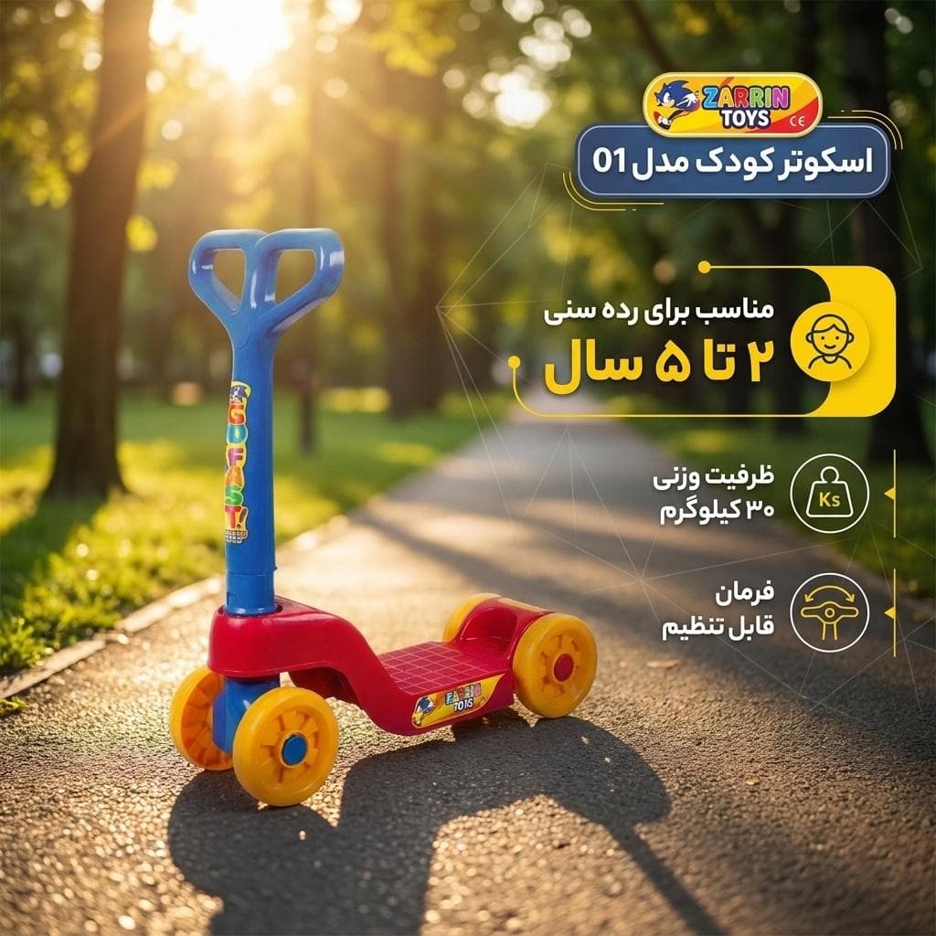 اسکوتر کودک زرین تویز مدل 01